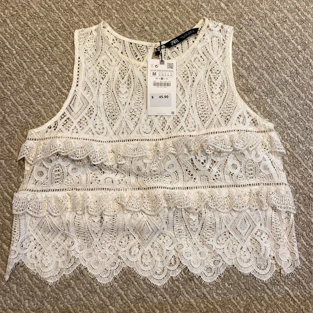 Zara lace tank, new with tags never worn